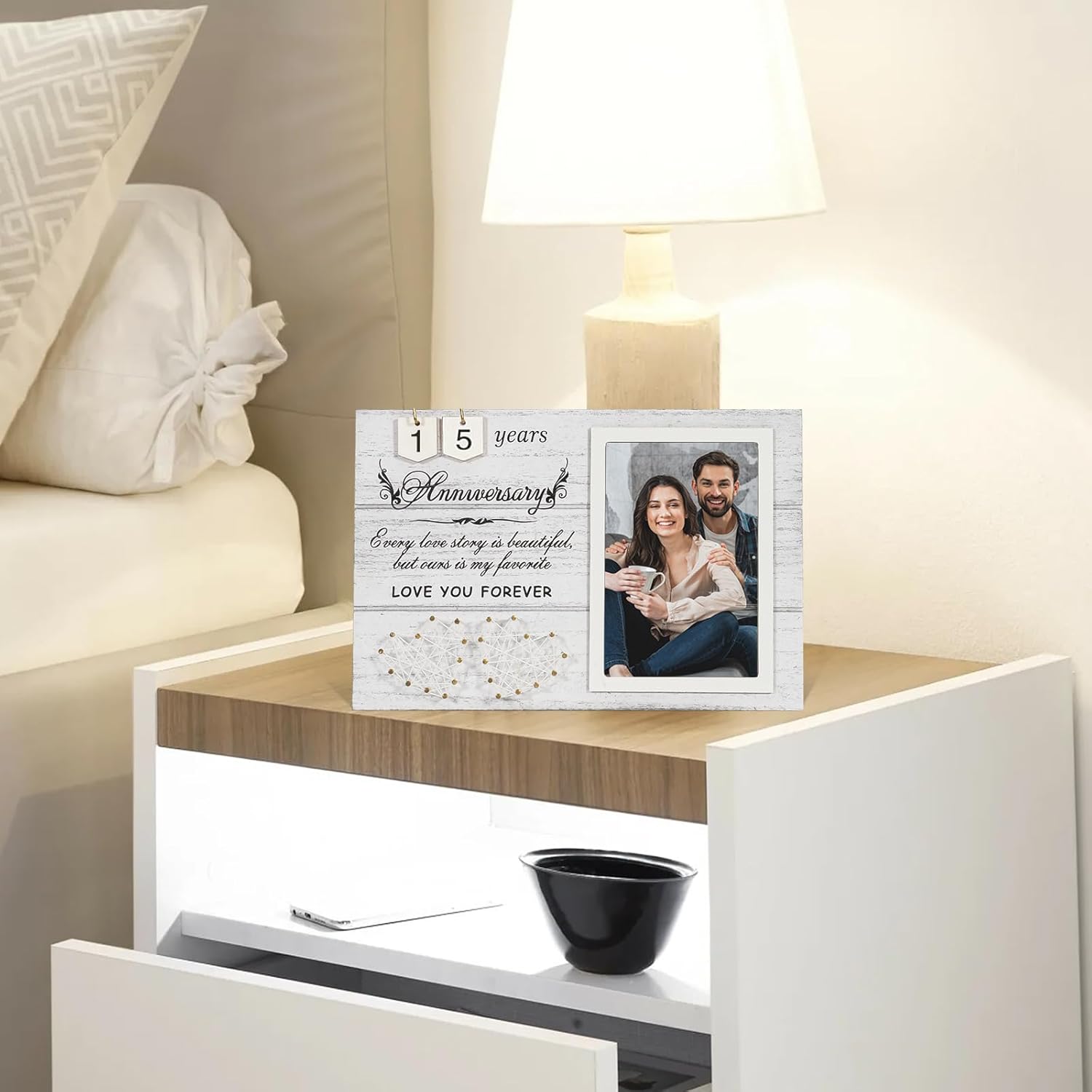 Marco de fotos de aniversario de boda regalo para parejas. Marcos de boda personalizados. Cada historia de amor es hermosa pero nuestra es mi