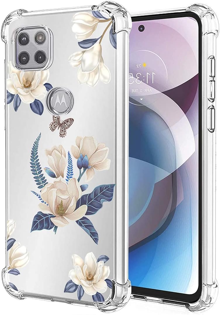 Funda para Moto One 5G Ace, Moto G 5G para niñas, transparente y delgada, a prueba de golpes, flexible de goma de poliuretano termoplástico, funda