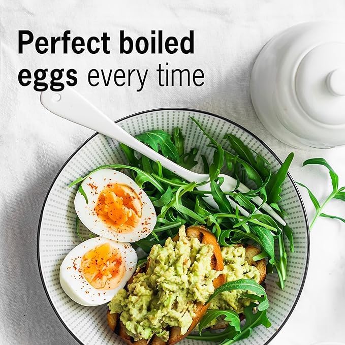 BeepEgg Basic Purple – Temporizador de huevos para hervir huevos – Cocina musical para huevos suaves, medianos y duros – Seguro para alimentos –