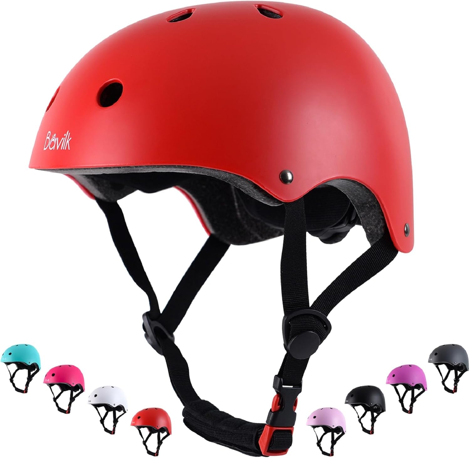 Casco de bicicleta para niños y niñas, casco multideportivo para monopatín, patinaje en línea, patinaje en línea, monopatín, 3 tamaños