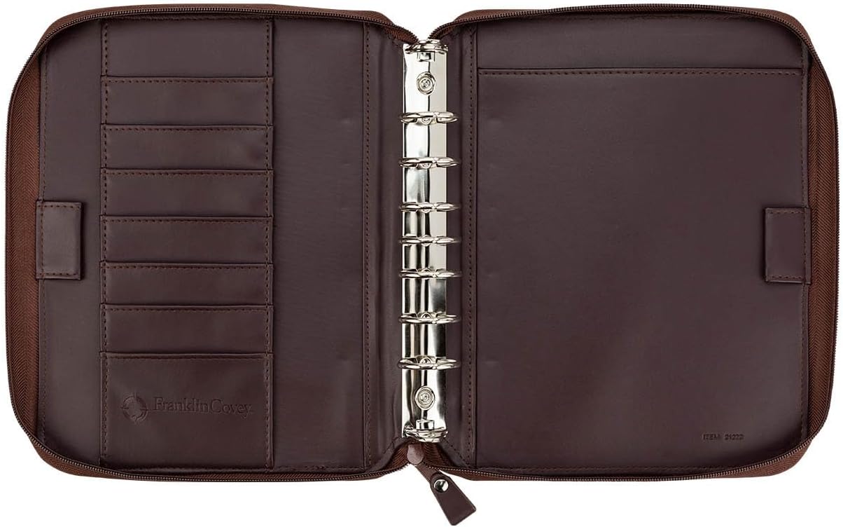 FranklinCovey – FC Basics Spacemaker – Carpeta de vinilo con cremallera para planificadores (clásica, borgoña)