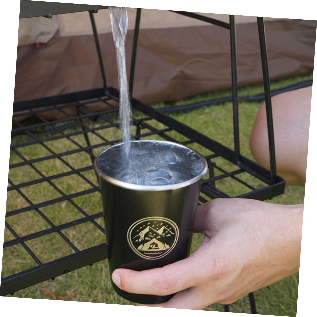 1 Set Outdoor Camping Cup Metal Tumblers Coffee Travel Mug Stainless Steel Mug Metal Shot Glasses Insulated Mug Tall Shot Glasses Camping Mug