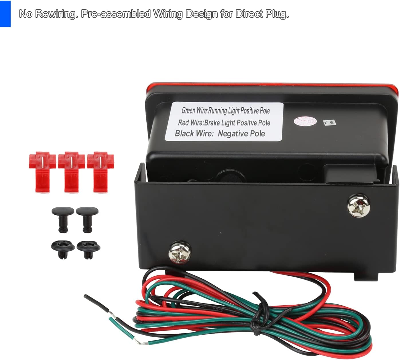 Spec-D Tuning Luz trasera de freno LED estilo F1 4TH 3RD compatible con Subaru WRXSTI 2011-2021, Subaru Impreza 2011-2016, Subaru XV Crosstrek
