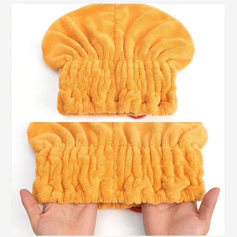LONGLUAN Toalla de pelo súper absorbente para cabello húmedo, toalla de microfibra de secado rápido, gorro de ducha con nudo de lazo súper
