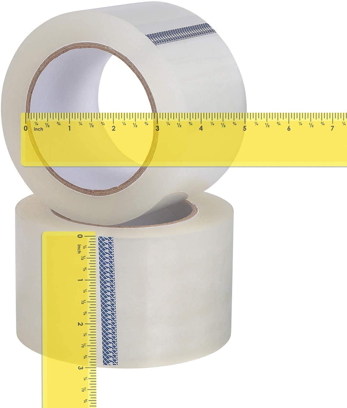 Cinta de embalaje gruesa de 3 x 3 pulgadas x 60 yardas por rollo de recambio, (2.7 mil), cintas industriales fuertes para mudanzas de almacenamiento