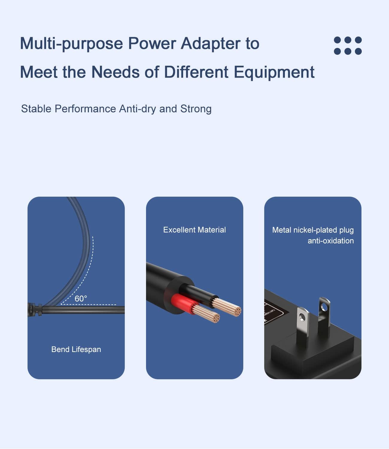 AC 100V-240V a DC 24V 1A Adaptador de fuente de alimentación conmutada, cargador estabilizado universal de 24 voltios de 1 amperio con 8 enchufes de