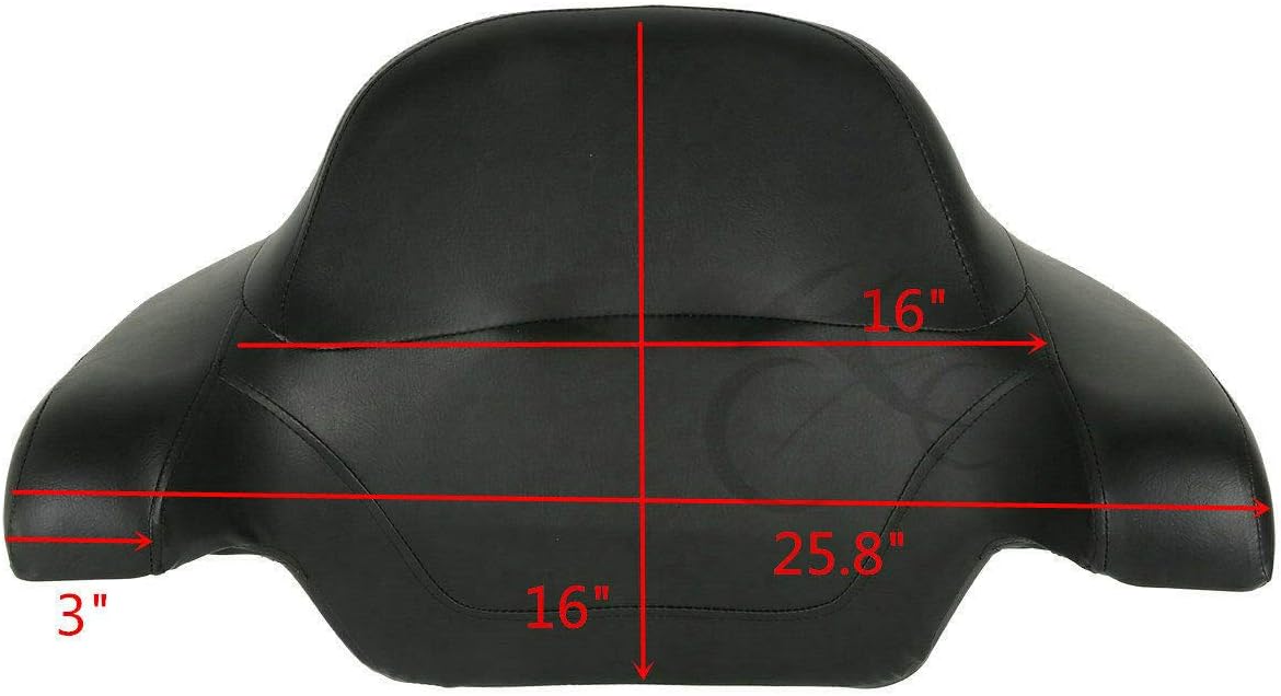 XFMT Portaequipaje de respaldo con luz LED de frenogirocola para Harley Touring Tour Pak 2014-2020