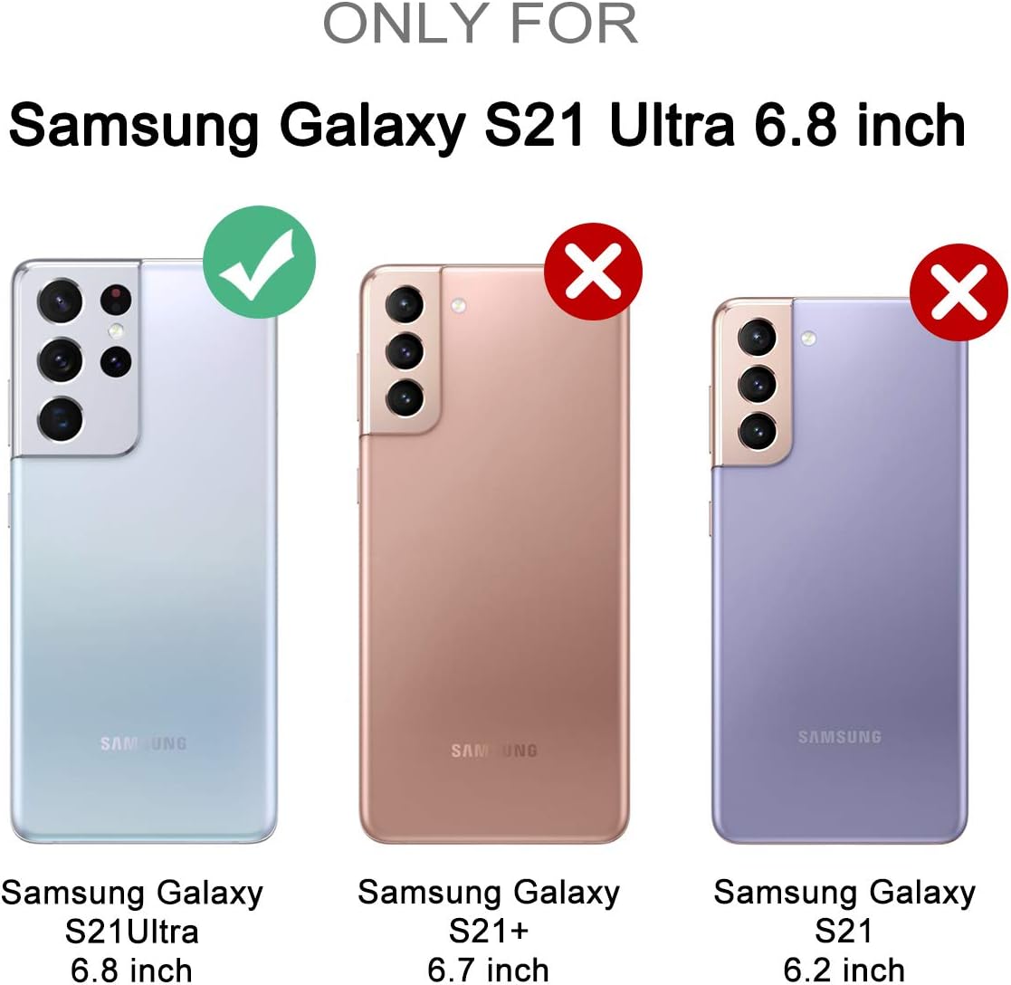 SURITCH Funda Ultra Clear para Samsung Galaxy S21 de 6.8 pulgadas (solo protector de pantalla), protector de pantalla integrado carcasa rígida de
