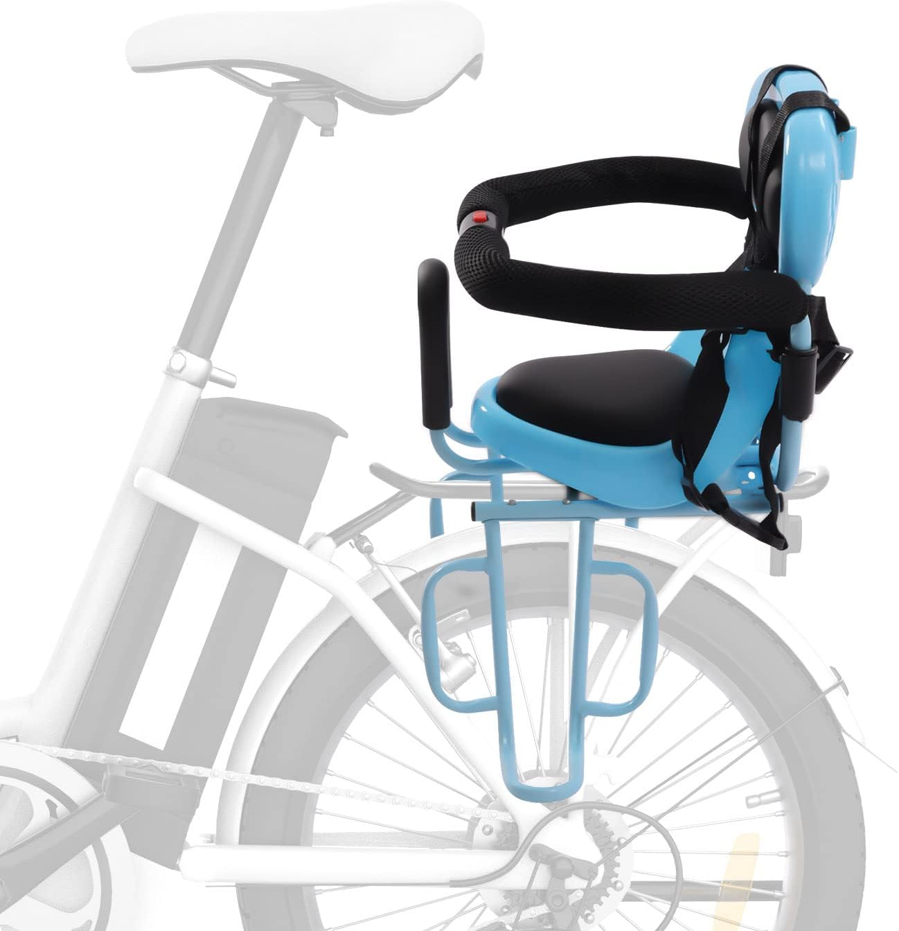 Gdrasuya10 Asiento trasero de bicicleta, asiento trasero de bicicleta para niños, asiento de bicicleta montado en la parte trasera para niños,