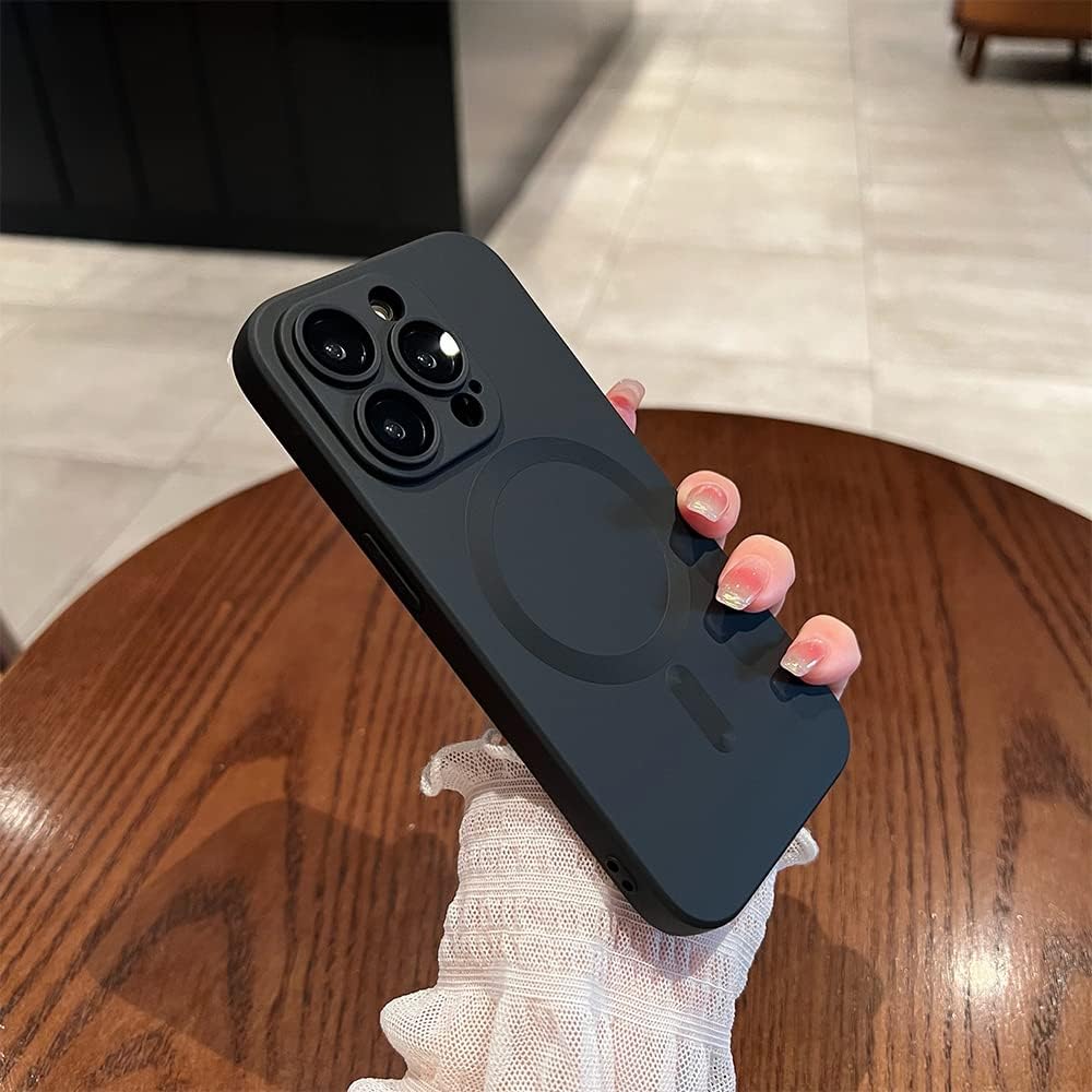 Fycyko Funda magnética para iPhone 11 con protector de cámara compatible con Magsafe Diseño delgado de silicona suave de lujo para iPhone 11-6.1