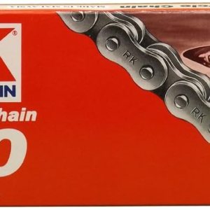 RK Racing Chain M420-110 (Serie 420) Cadena estándar sin junta tórica 110-Links con enlace de conexión RK Racing Chain M420-110 (Serie 420) Cadena estándar sin junta tórica 110-Links con enlace de conexión