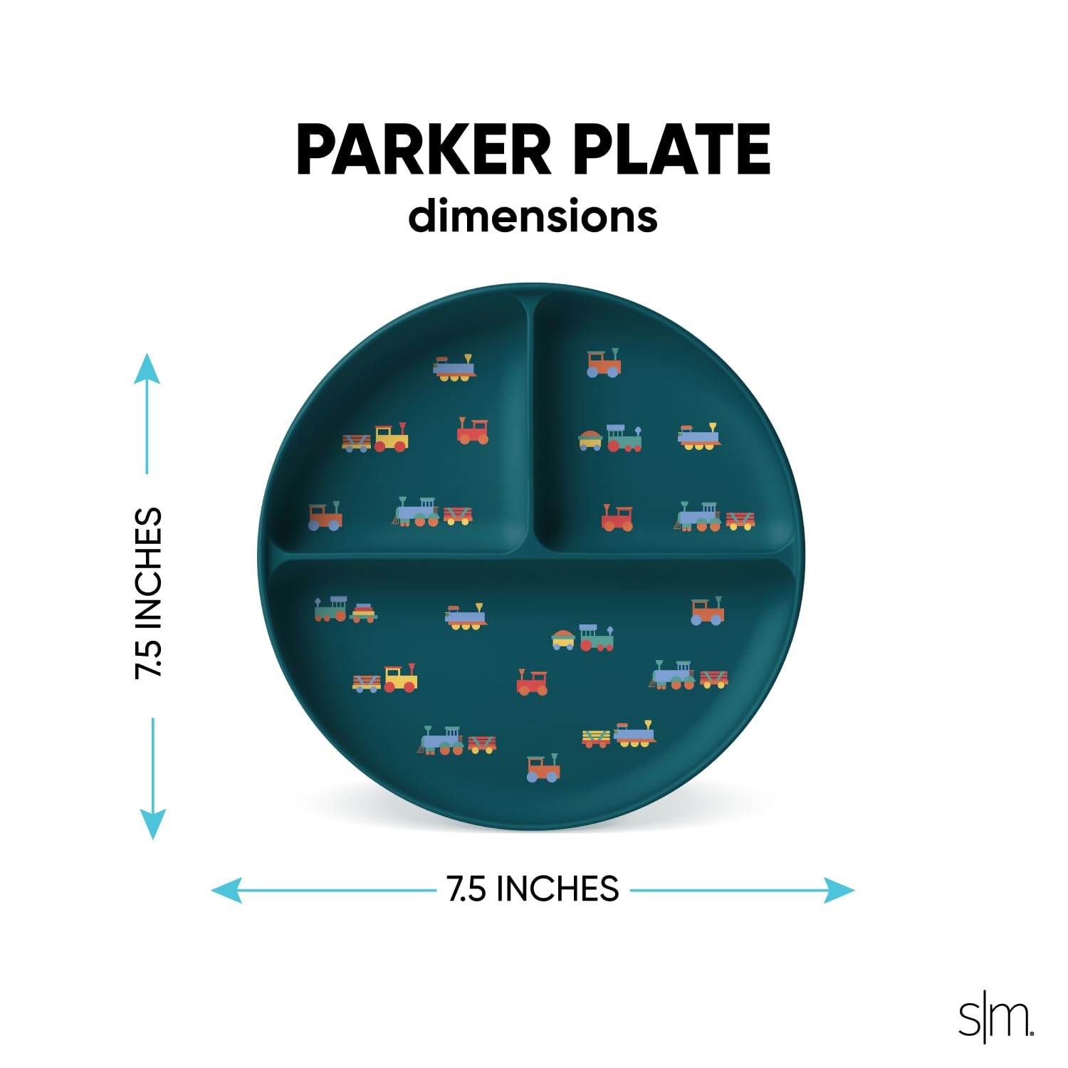Simple Modern Plato de silicona para bebés y niños pequeños  Platos divididos y aptos para microondas para niños  Colección Parker  Lavender Mist