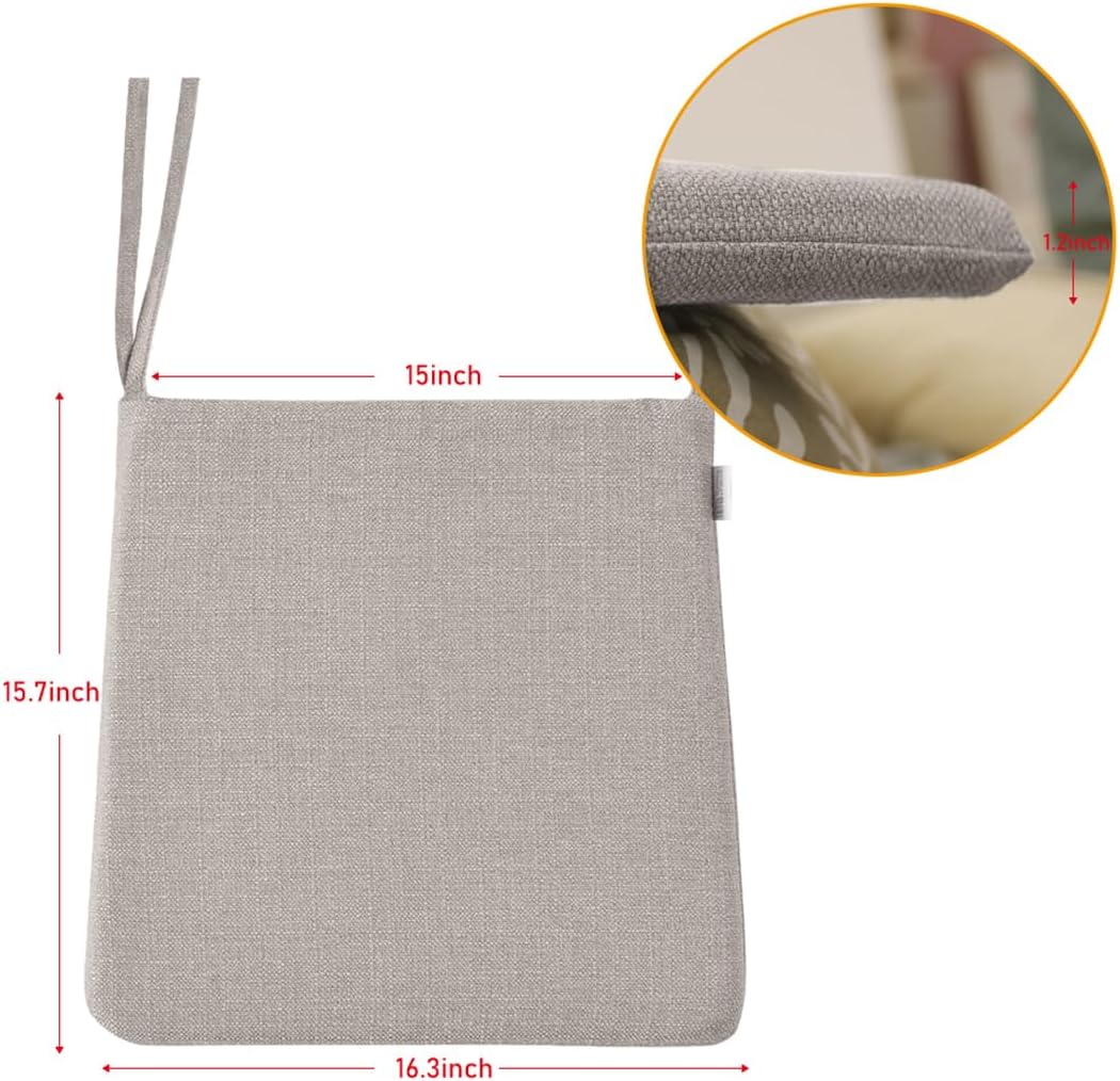 BALCONY&FALCON – Cojín antideslizante para silla de asiento trasero, 16 x 16 pulgadas, funda de cojín para oficina, comedor, cocina, soporte,