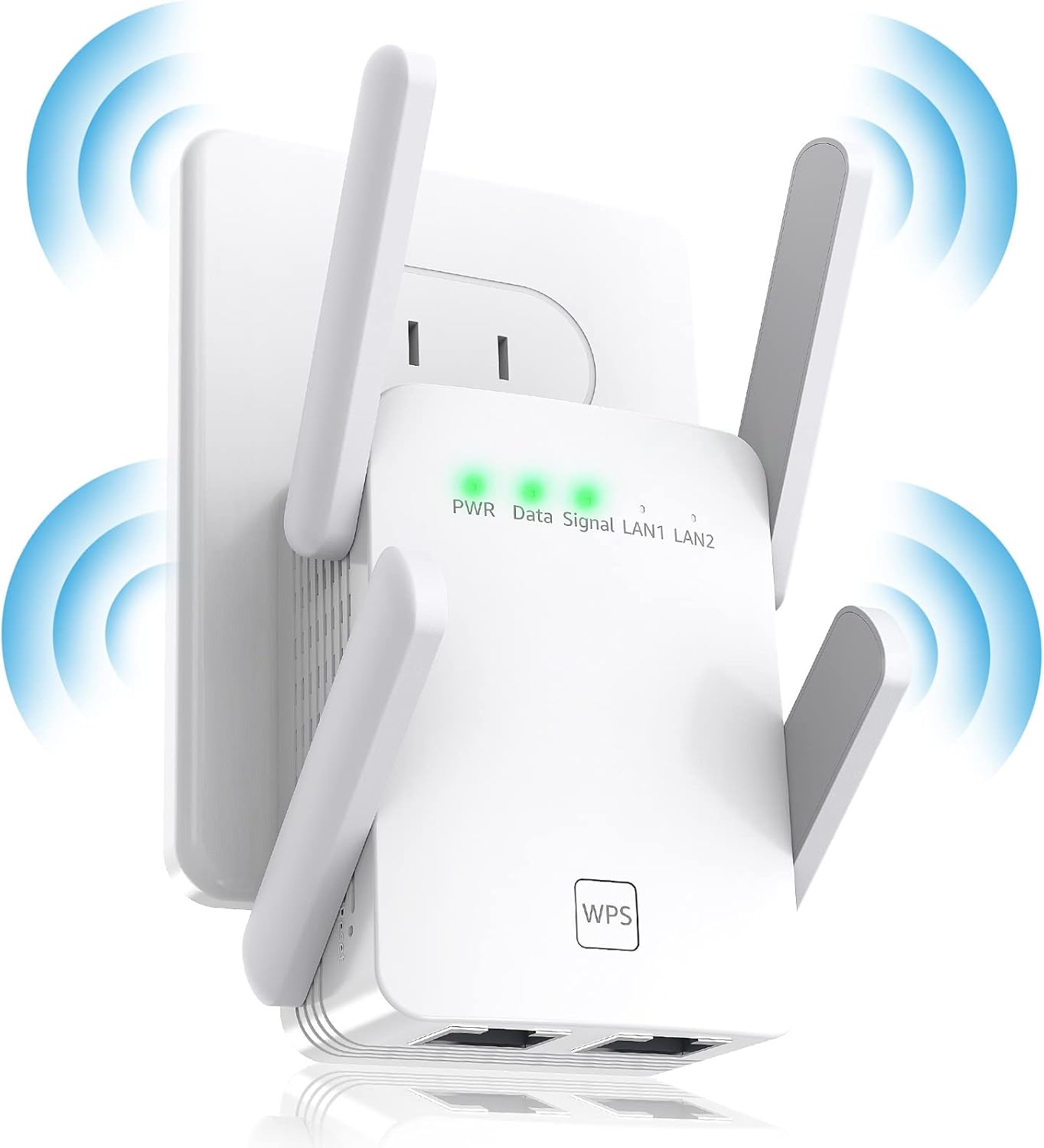 Extensoramplificador WiFi más rápido  Lanzamiento 2023 hasta un 74% más rápido  Cobertura más amplia que nunca, amplificador de señal WiFi para el