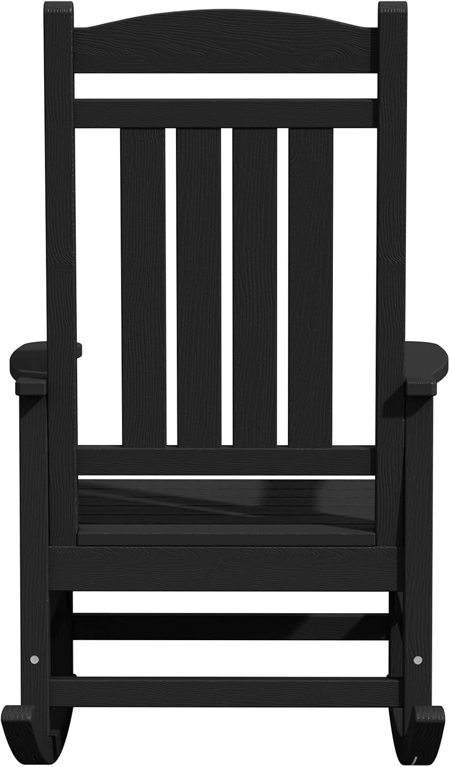 KINGYES Mecedoras para exteriores, resistentes a la intemperie, mecedoras de patio con respaldo alto para adultos, color negro