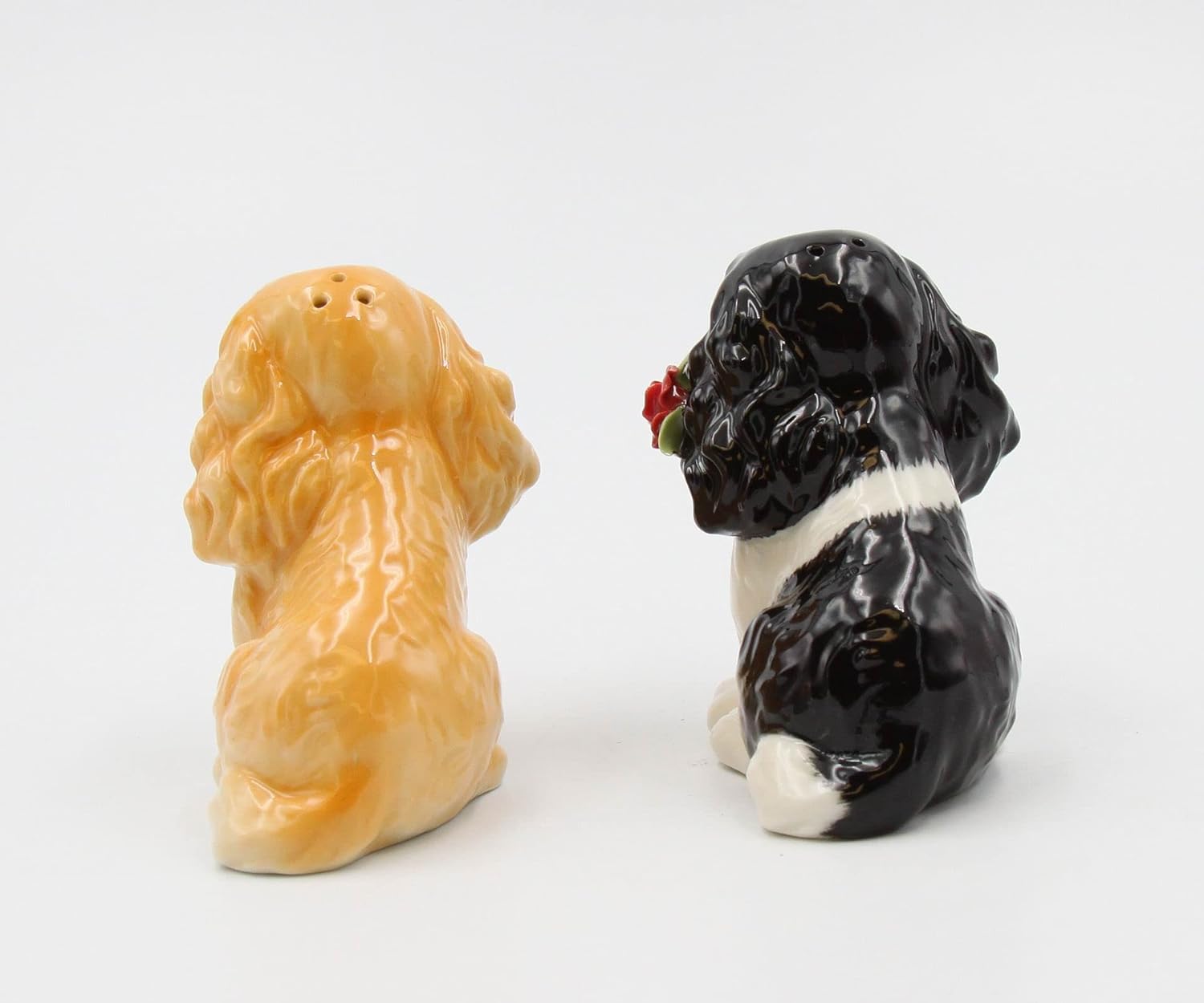 Juego de salero y pimentero de porcelana fina Cocker Spaniel Lovers Dog – Juego de salero y pimentero, 3-14 pulgadas de largo
