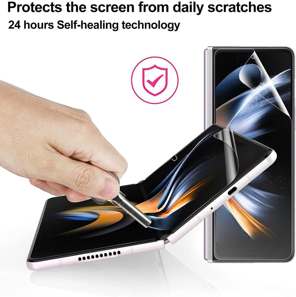 Protector de pantalla de película de hidrogel compatible con Samsung Galaxy Z Fold 4  Fold4 Película protectora flexible de TPU no de vidrio Alta