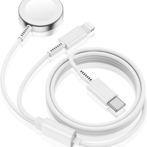 Cable de carga USB C mejorado para Apple Watch, certificado Apple MFi, cable de carga magnético para iWatch de 6 pies, cable de carga tipo C 2 en 1 Cable de carga USB C mejorado para Apple Watch, certificado Apple MFi, cable de carga magnético para iWatch de 6 pies, cable de carga tipo C 2 en 1
