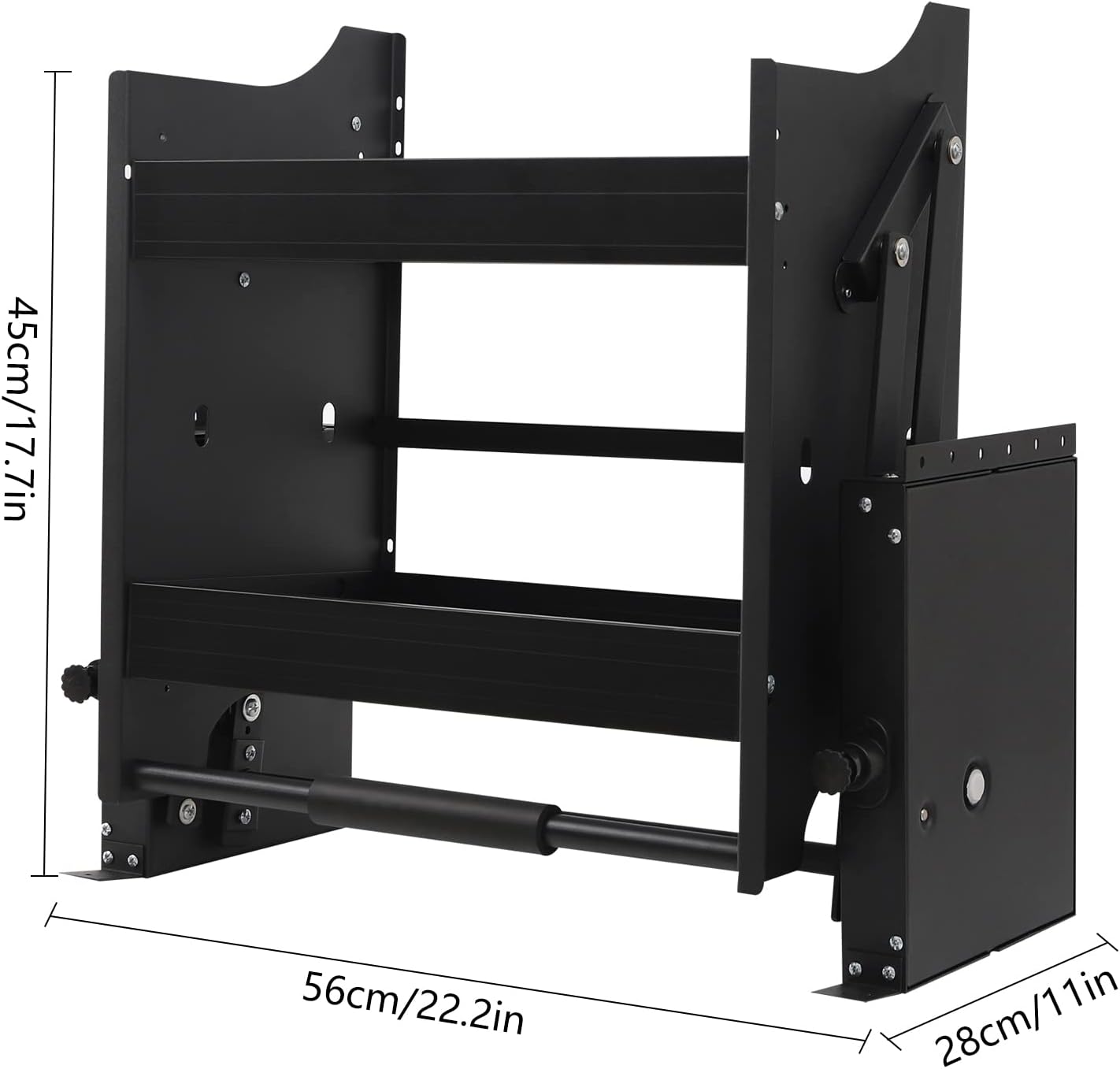 Organizador de gabinete extraíble, estante desplegable de armario de cocina de 2 niveles, estante de pared colgante multifuncional, organizador de