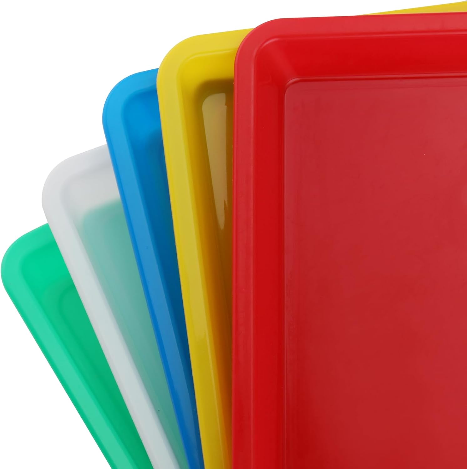 15 bandejas de plástico para arte, bandejas de actividades para el aula, bandejas coloridas para el aula, bandeja de actividades de plástico para