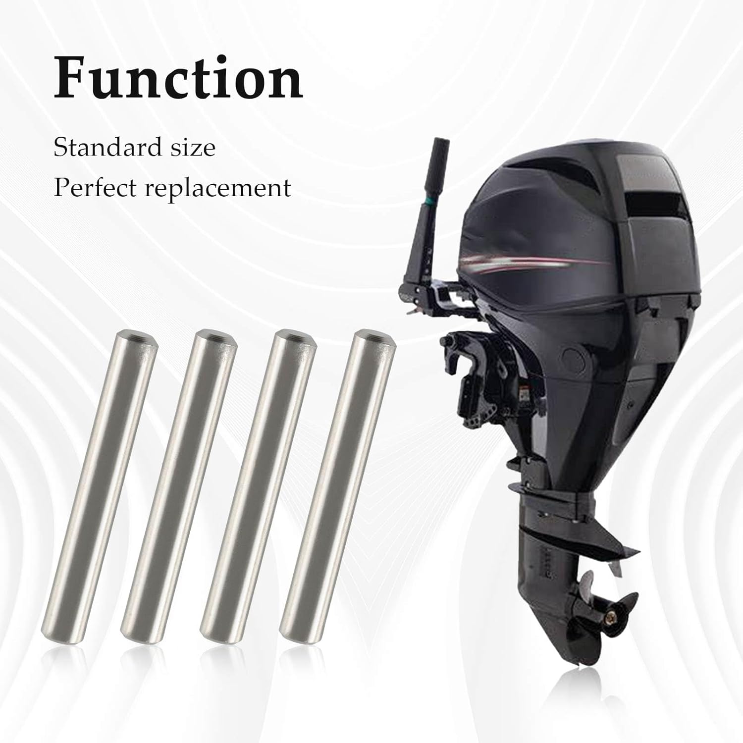 4PCS Pasadores de transmisión de hélice fuera de borda, accionamiento de hélicepasadores de cizalla compatibles con Johnson Evinrude 10hp 18hp 20hp