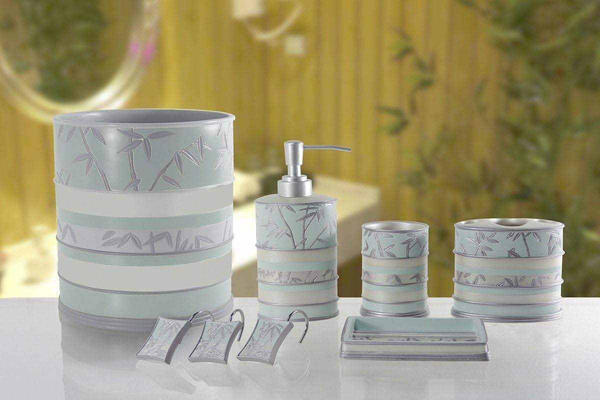 Juego de accesorios decorativos de baño de 6 piezas de cerámica (Venezia Acqua)