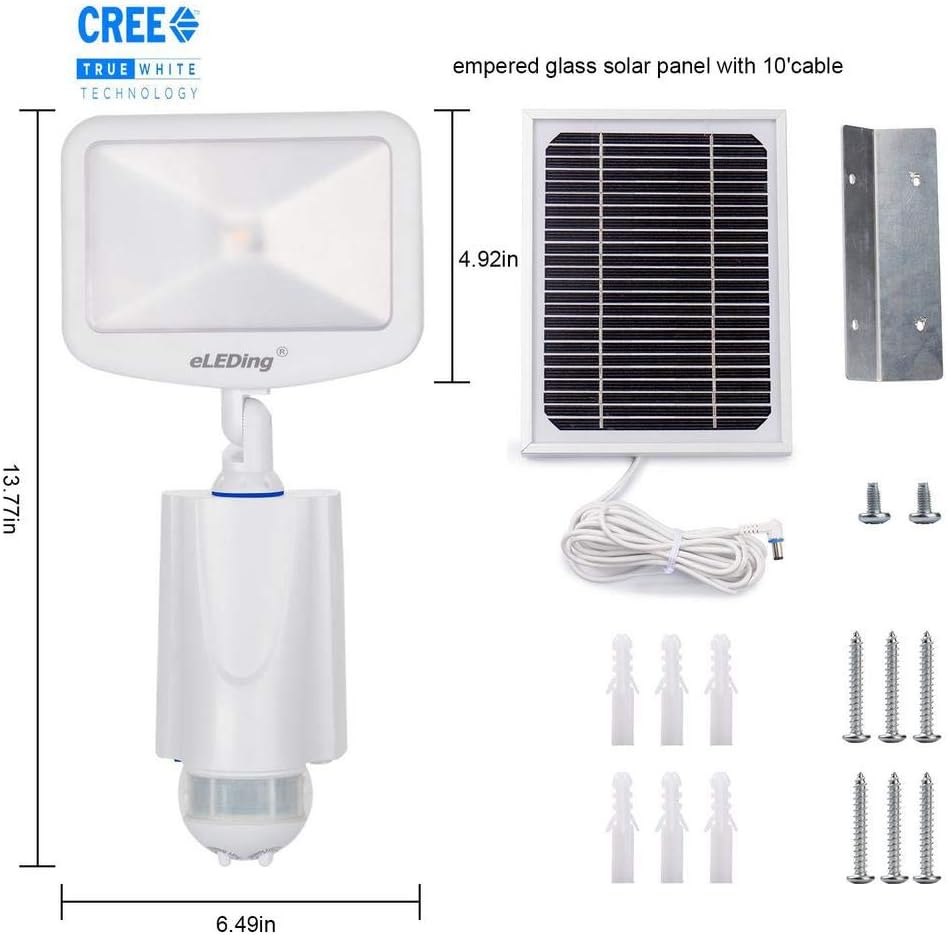 1000LM CREE LED 1st AI Smart 180 grados activado por movimiento al aire libre energía solar inundación punto de inundación estacionamiento jardín