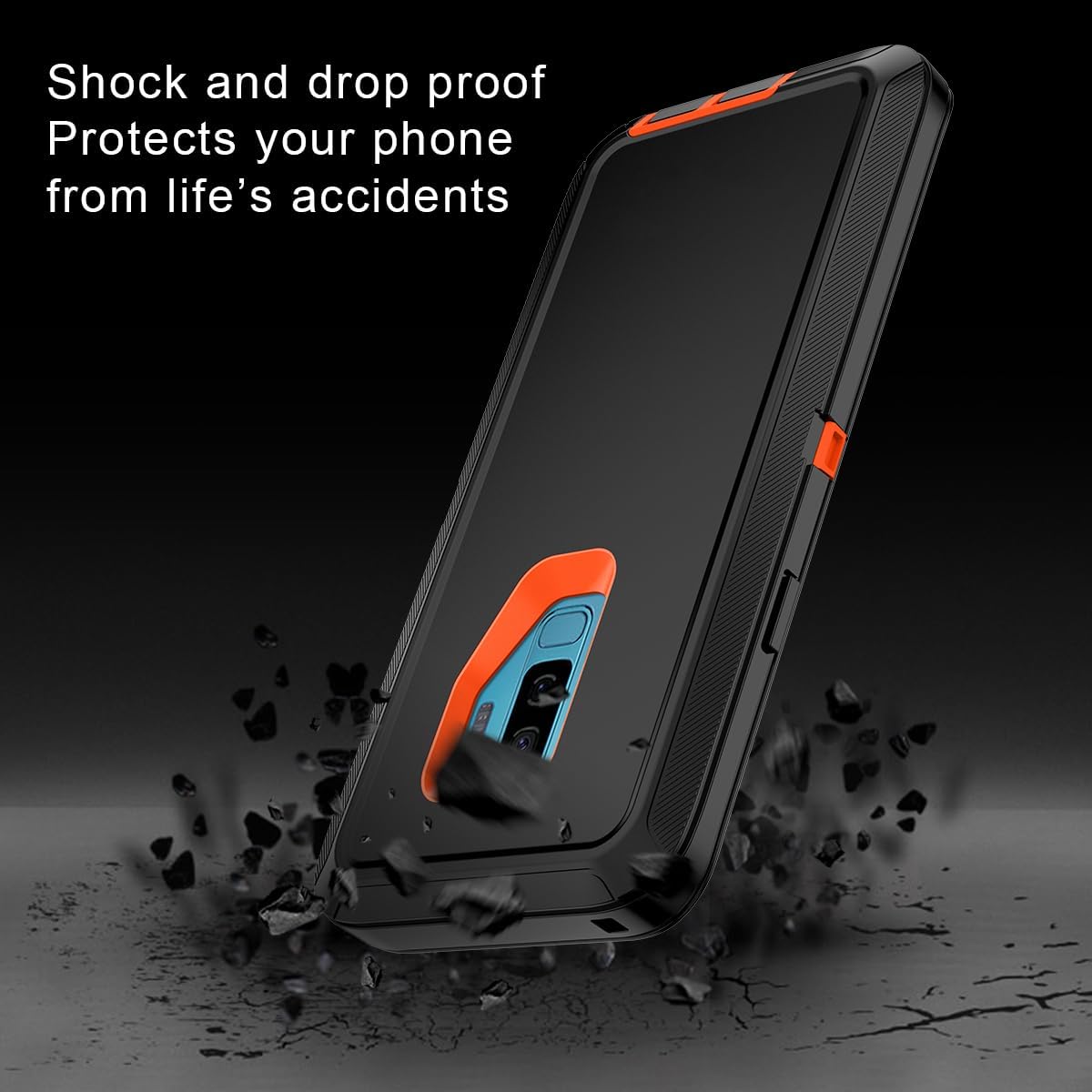I-HONVA Funda para Galaxy S9 Plus a prueba de golpes, a prueba de polvo y caídas, 3 capas de protección de cuerpo completo sin protector de