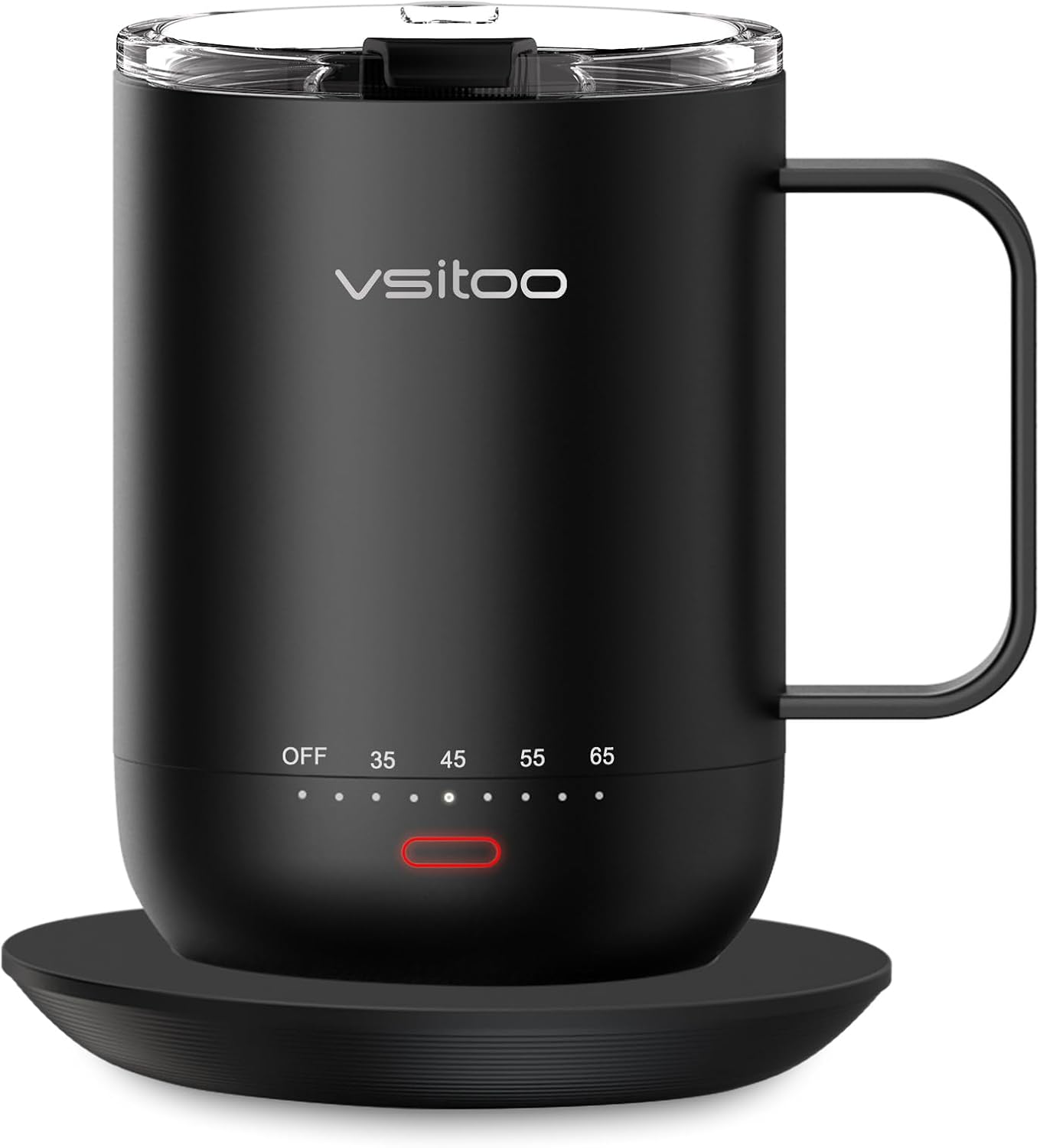 vsitoo S3pro – Taza inteligente de control de temperatura 2 con tapa, taza de café autocalentable de 14 onzas, duración de la batería de 90 minutos,