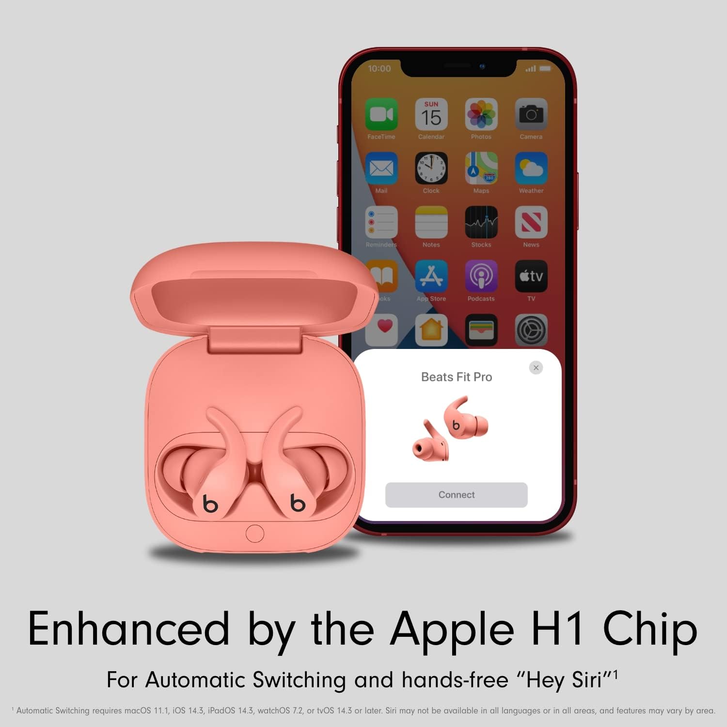 Beats Fit Pro – Auriculares inalámbricos con cancelación de ruido, chip de auriculares Apple H1, compatibles con Apple y Android, Bluetooth clase 1,