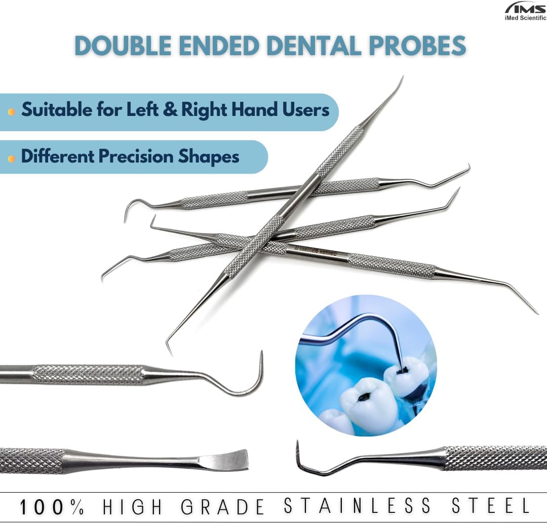 Herramientas dentales multifuncionales, 17 piezas, removedor de placa, juego de limpieza de dientes, kit de higiene bucal con limpiador de placa de