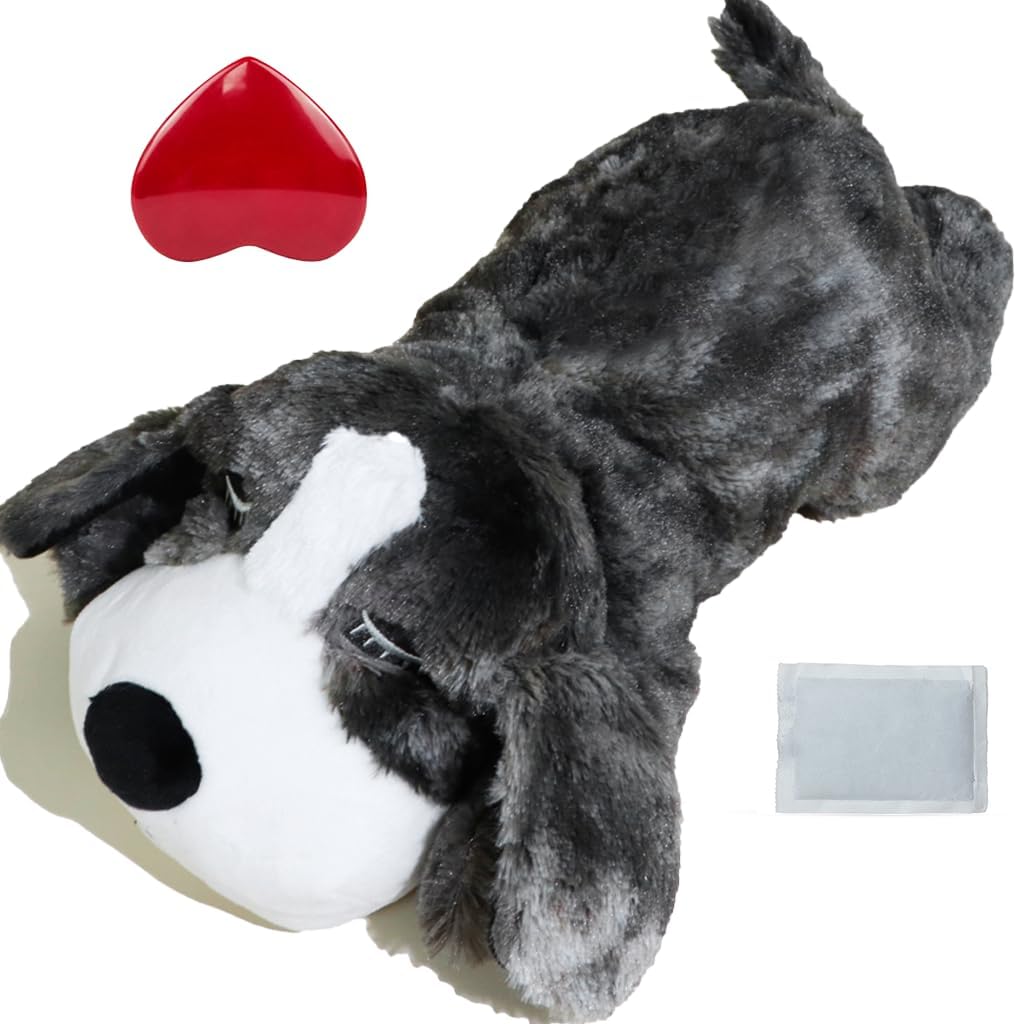 vocheer Juguete de latido del corazón para cachorros, alivio de la ansiedad del perro, ayuda calmante para cachorros, latidos del corazón, animales