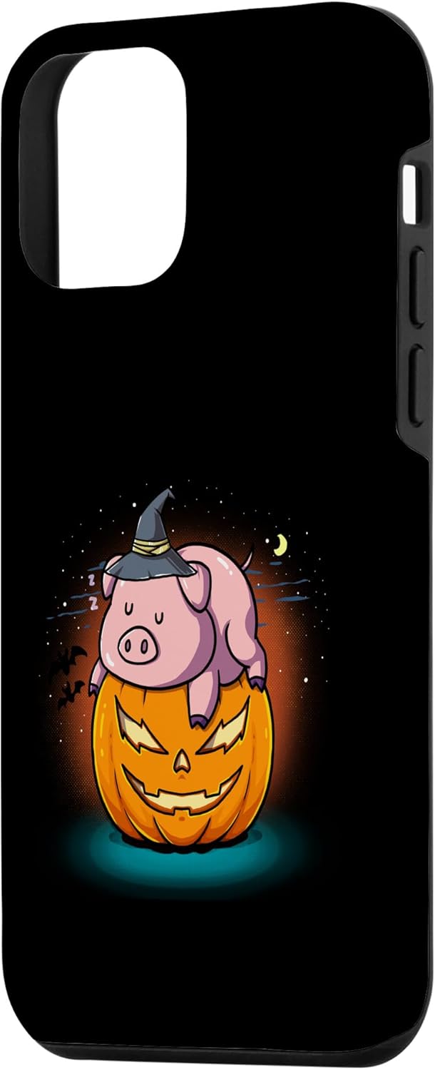 iPhone 12 mini cerdo calabaza truco o trato Halloween disfraz caso