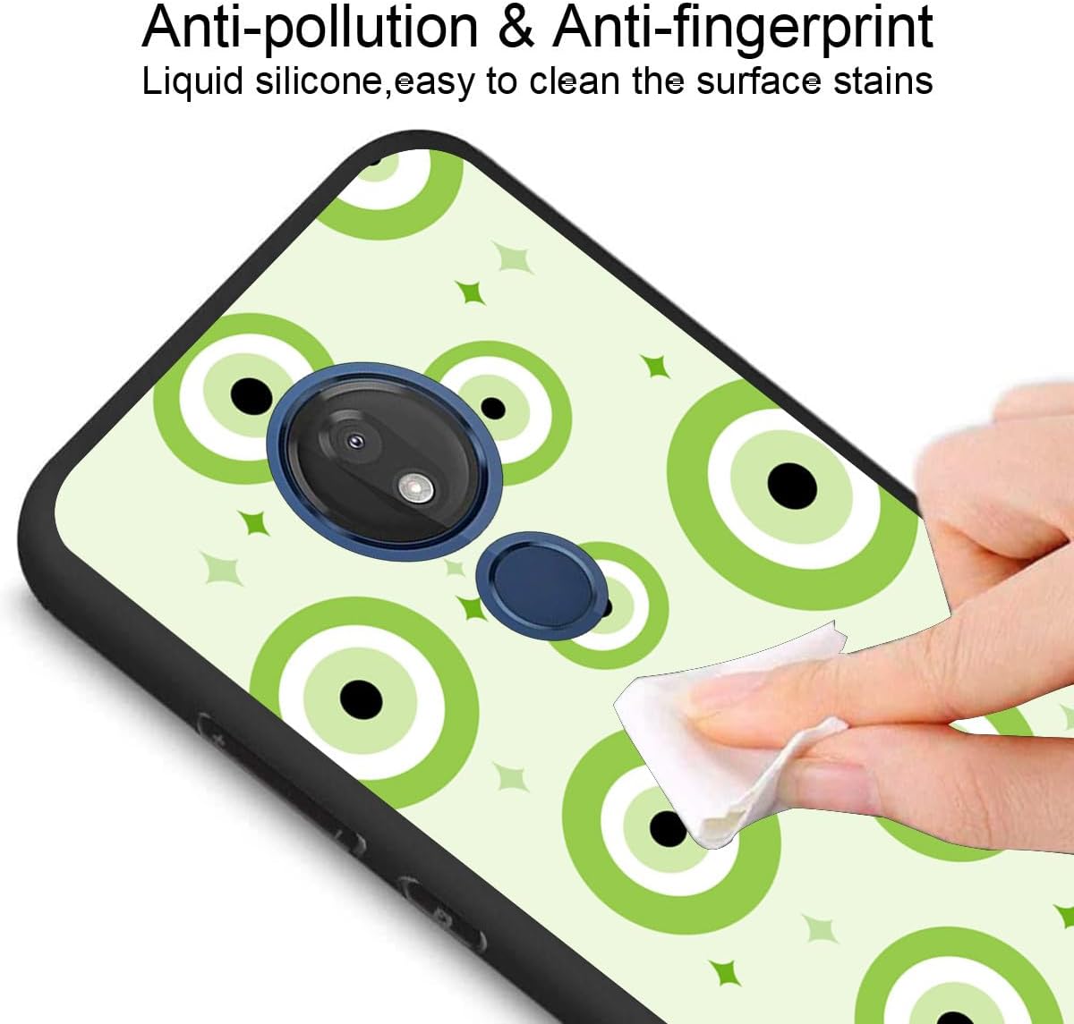 Funda de teléfono para Motorola Moto G7 PowerSupraOptimo Maxx, color verde claro, ojos de demonio turcos, Ojo Turco Verde Claro, bonita funda