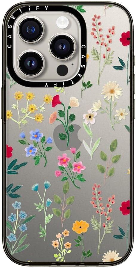 CASETiFY Spring Botanicals 2 – Funda compacta para iPhone 15 Pro 2 veces probada contra caídas de grado militar  protección contra caídas de 4 pies