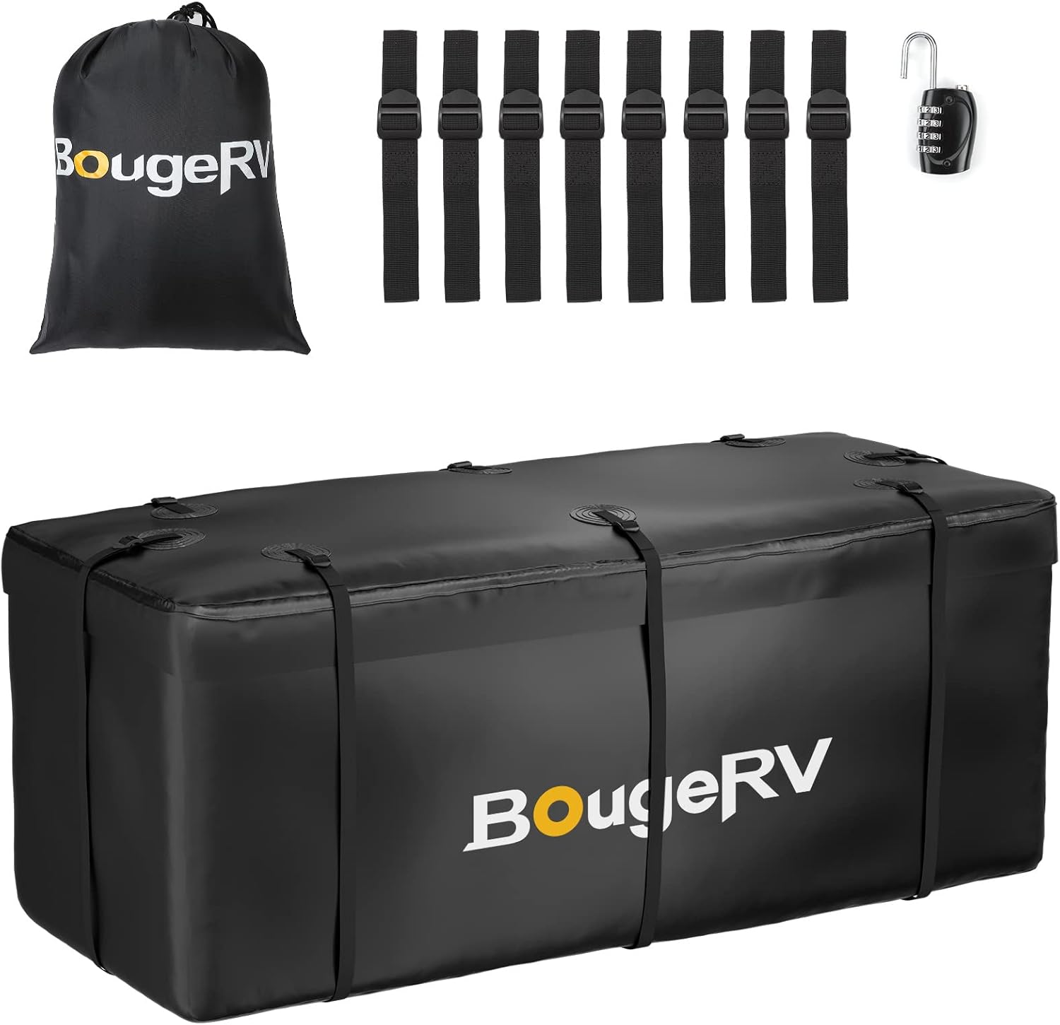 BougeRV Bolsa de transporte de carga con cerradura, impermeable, carcasa suave, de 20 pies cúbicos (59 pulgadas, 24 pulgadas, 24 pulgadas), bolsa de