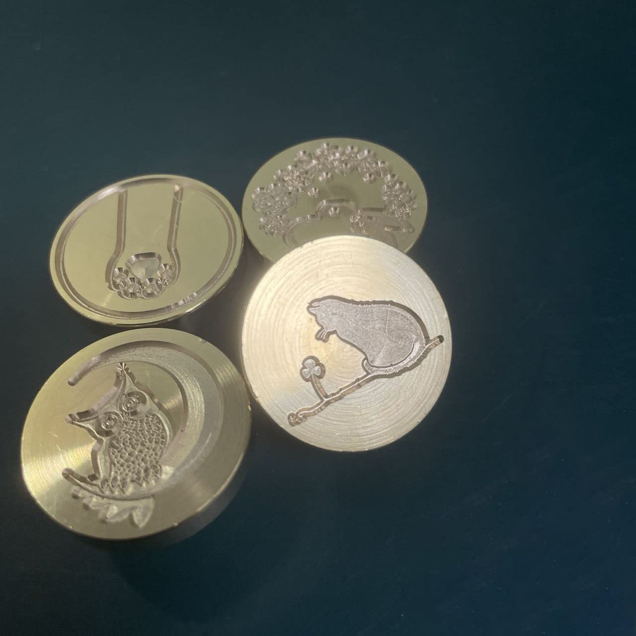 YOKIOU 4 piezas de sello de cera con cabeza de animal gato, búho, conejo, repuesto, cera de sellado retro, antigua, para álbumes de recortes, cabeza