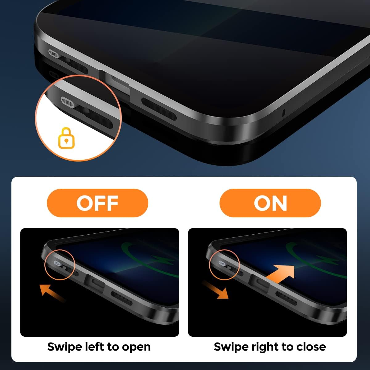 Reukdnv Funda magnética para iPhone 12 Pro, 100 % sensibilidad de pantalla, protector de pantalla antiespías, doble cara de vidrio 9H, para iPhone