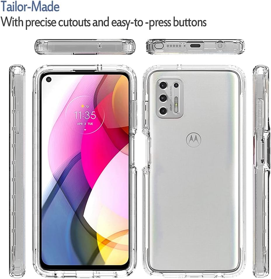 Funda para Moto G Stylus 2021 (no compatible con la versión 2020), funda para Motorola G Stylus, carcasa protectora transparente de cuerpo completo,