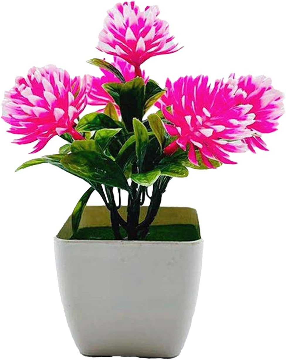 Decoración para plantas falsas, maceta, 1 juego de flores artificiales en maceta realista para bodas y recepción, plástico, diseño de bonsái para el
