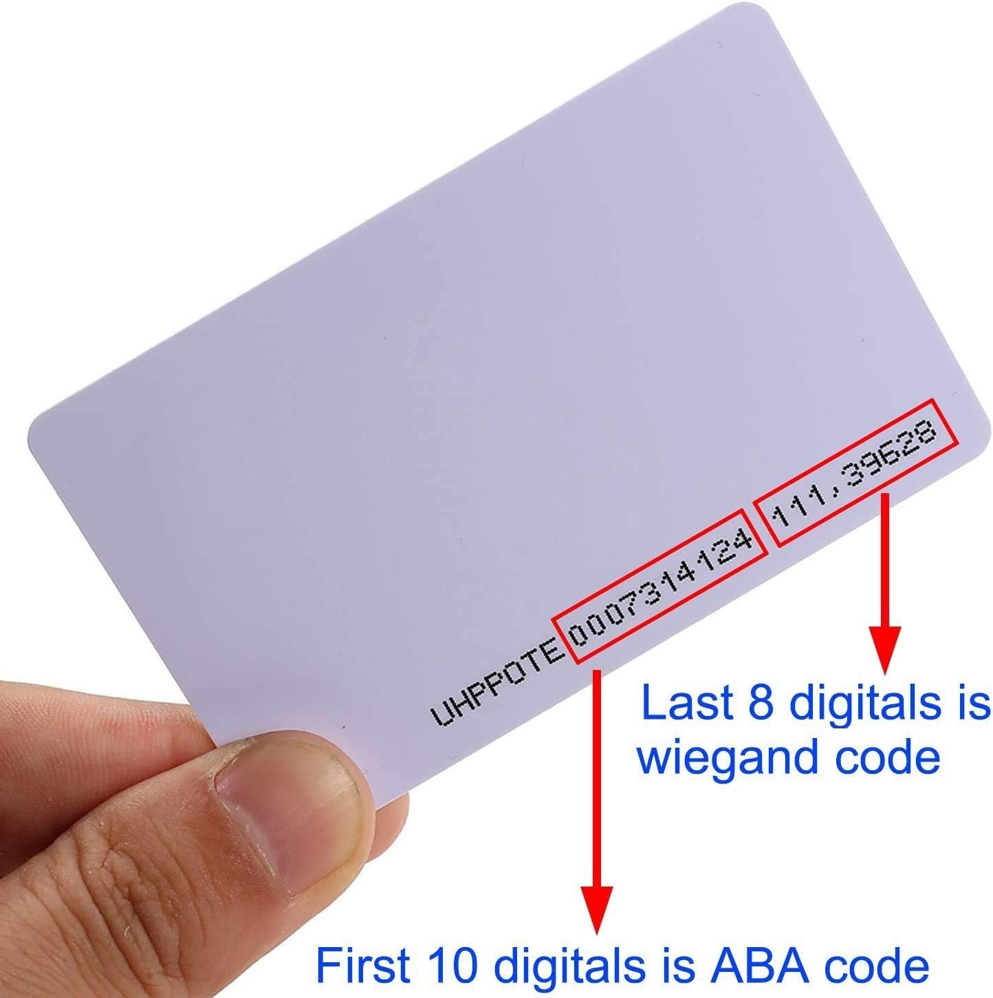 UHPPOTE Tarjeta inteligente de proximidad RFID sin contacto de 125 kHz de 0.031 in de grosor para sistema de control de acceso y asistencia de
