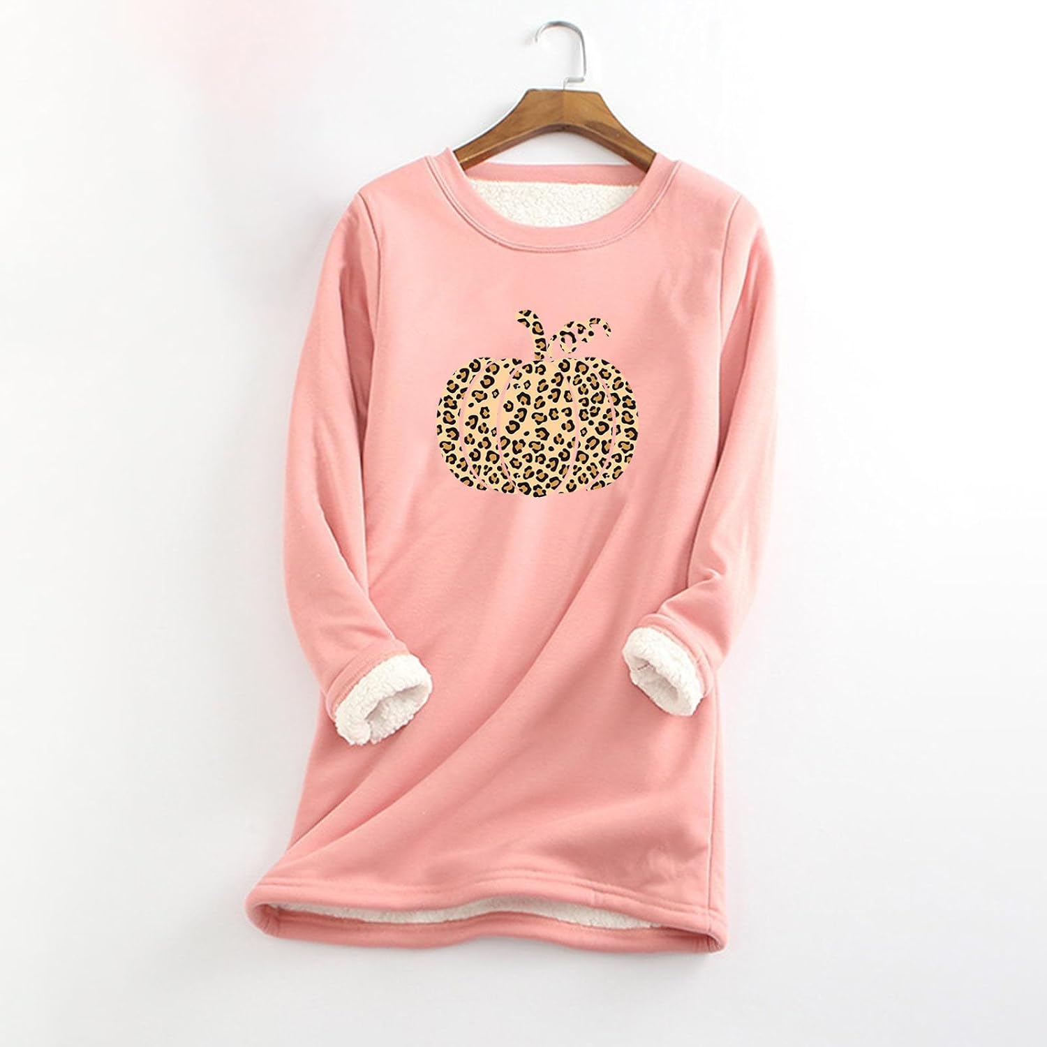 Long Sleeve Thermal Shirt Women Pumpkin Graphic Sweatshirt Plus Size Snow Base Layer Winter Shirts Long Sleeve Warm