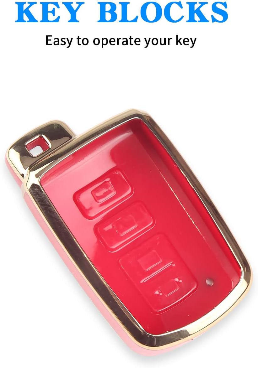 Funda para llavero Toyota con llavero, 4 botones, carcasa para llave de automóvil para Tacoma Highlander, Corolla, Sequoia, Camry, Tundra, Avalon,