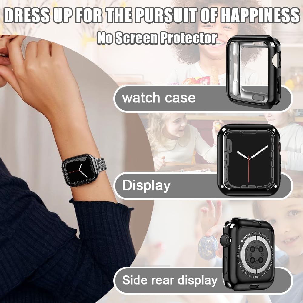top4cus – Funda ecológica protectora, de TPU suave y flexible, compatible con iWatch Series 5, Series 4, Series 3, Series 2 y Series 1