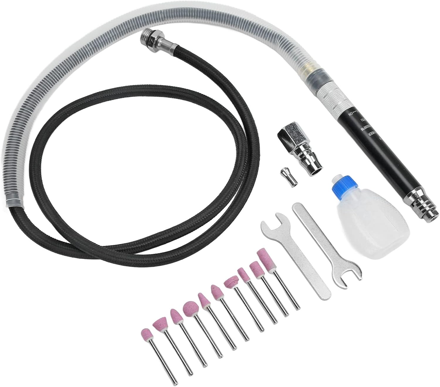 Kit de amoladora de troqueles de lápiz neumático Micro Die Grinder Set Pulido Grabado Herramienta 90psi