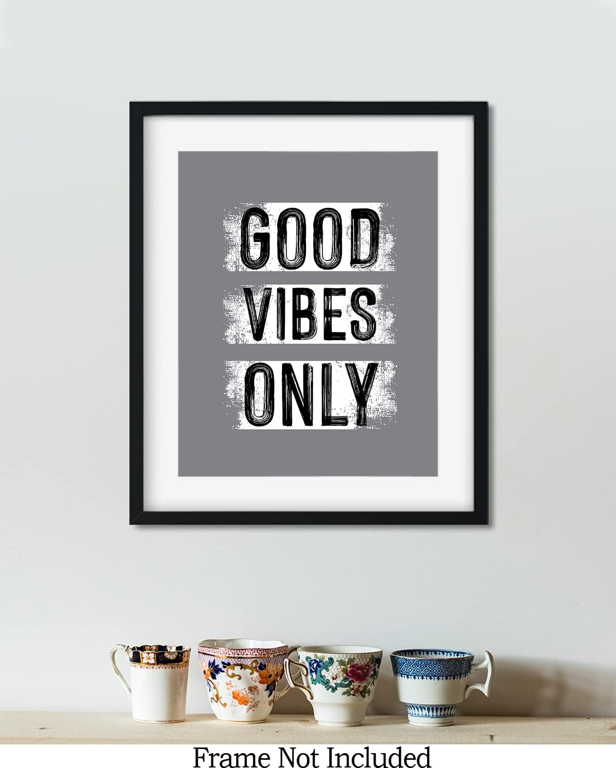Good Vibes Only – Decoración de oficina – Decoración de pared para dormitorio – Arte de pared inspirador – Decoración de habitación para niños