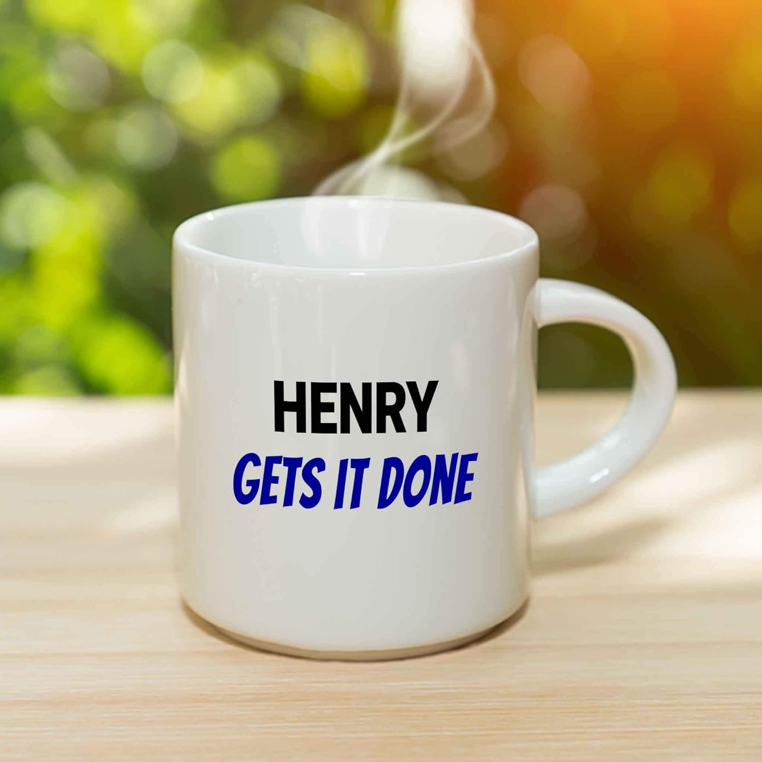 Henry Gets It Done Taza de café  Taza de cerámica personalizada con nombre, taza personalizada, regalo de cumpleañosNavidad, regalo de vacaciones,
