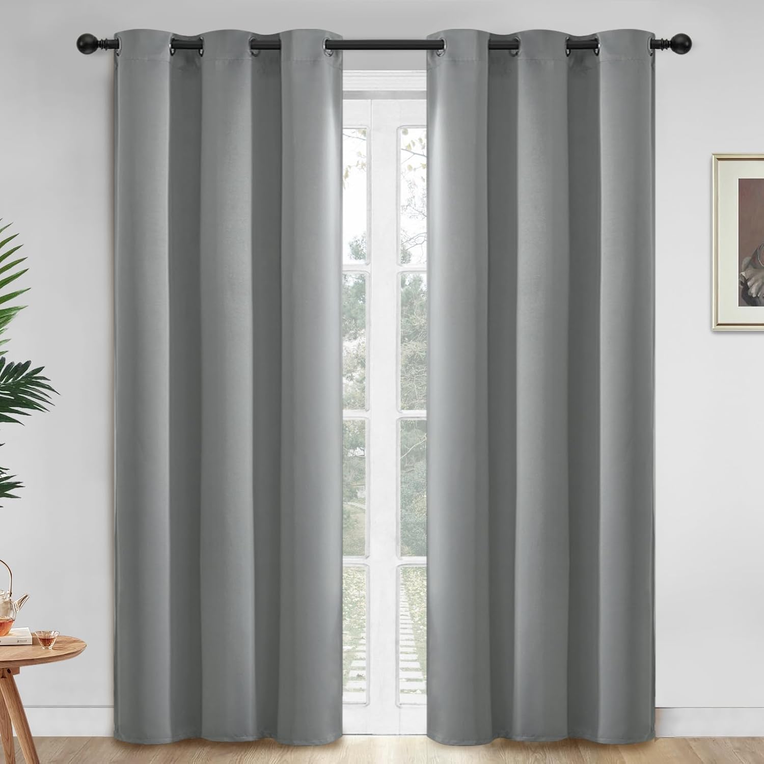 Yakamok Dove Grey – Juego de 2 paneles para oscurecer la habitación de 84 pulgadas de largo, para sala de estar, comedor, oscurecimiento térmico,