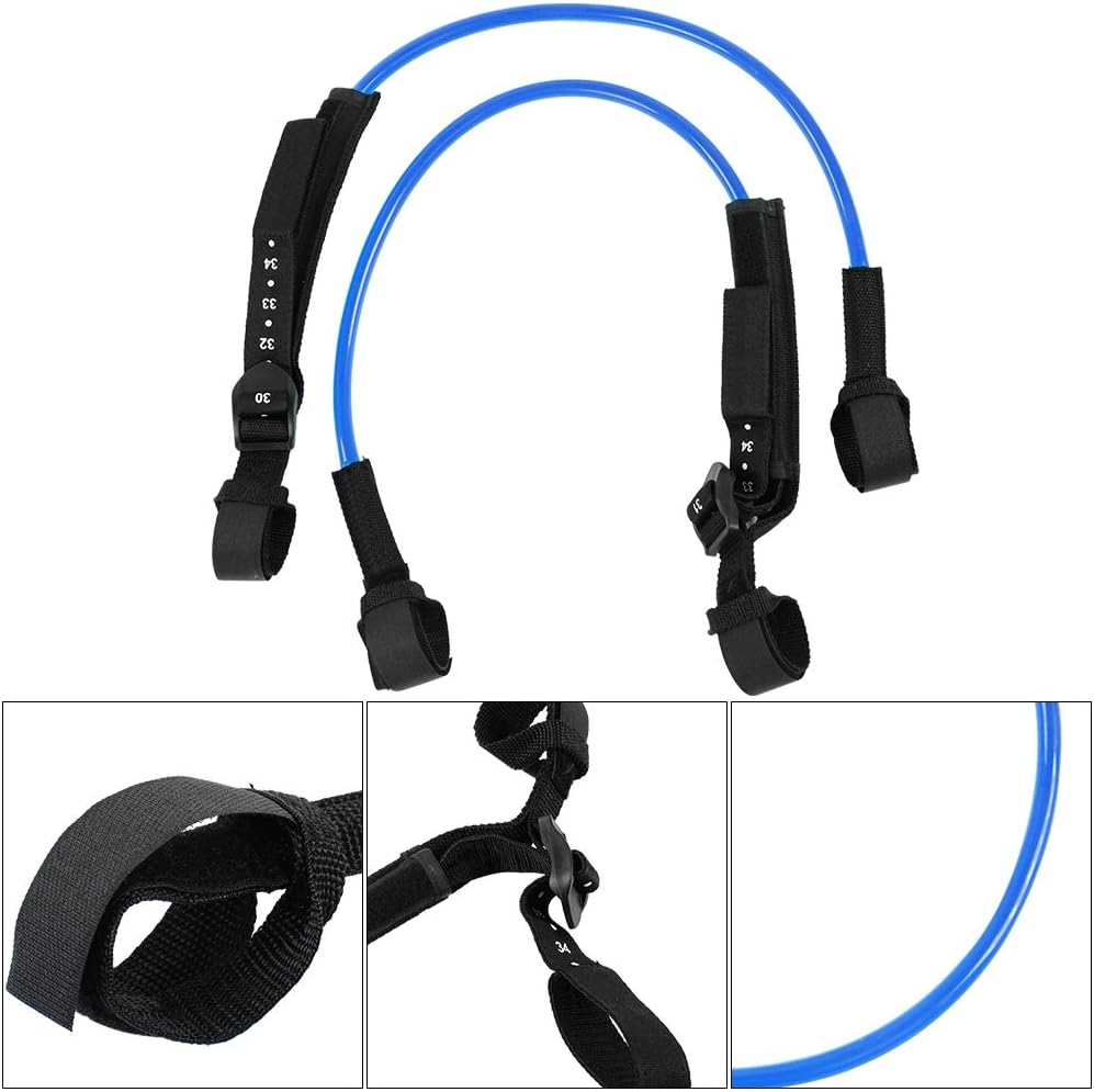 EVTSCAN Cuerda de correa de surf, 2 unidades de 28 a 34 pulgadas, color negro, ajustable, para tabla de surf, para equipo de windsurf