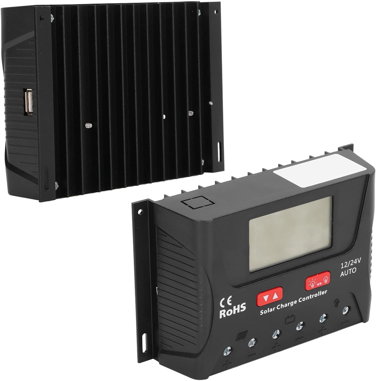 LCD Display Solar Controller, Solar Controller, 40A 3 Stage PWM Solar Charger Controller, 12V24V Solar, Renewable Energy Controllers